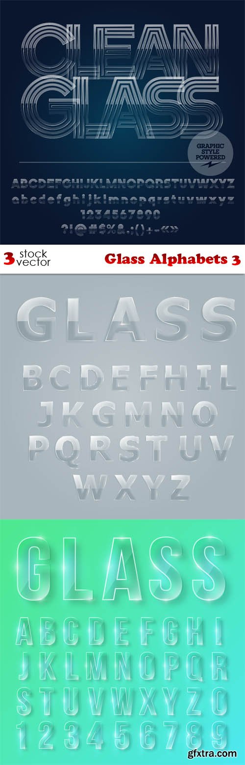 Vectors - Glass Alphabets 3