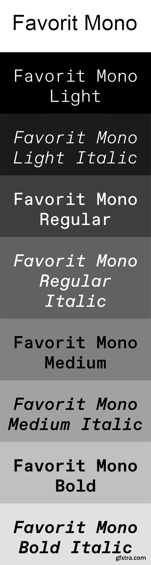 Favorit Mono Font Family