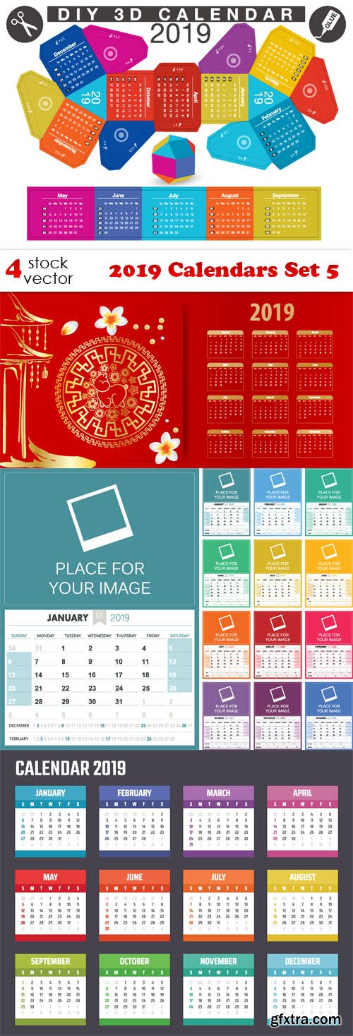 Vectors - 2019 Calendars Set 5