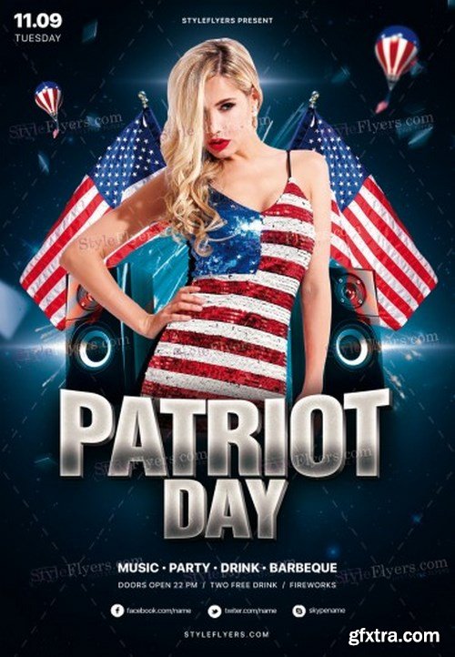 Patriot Day PSD Flyer Template
