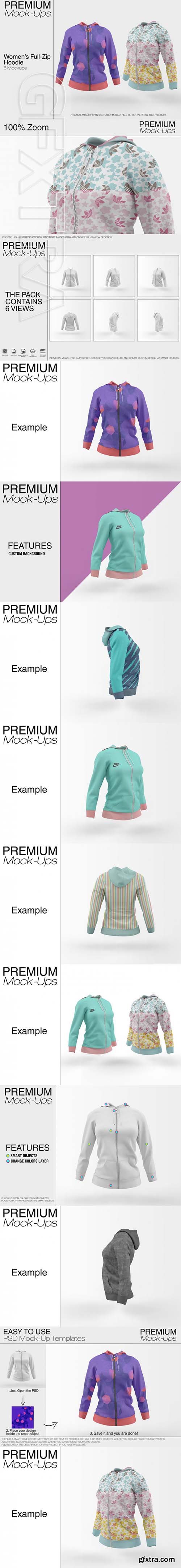 Full-Zip Hoodie Mockup Pack