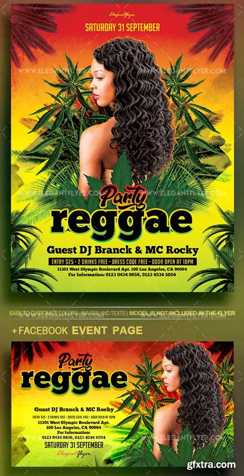 Reggae Party V9 2018 Flyer PSD Template