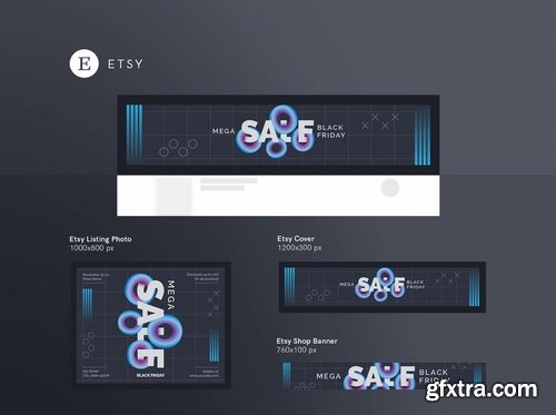 Black Friday Sale Banner Social Media Flyer and Poster Pack Template