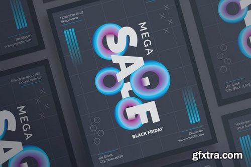 Black Friday Sale Banner Social Media Flyer and Poster Pack Template