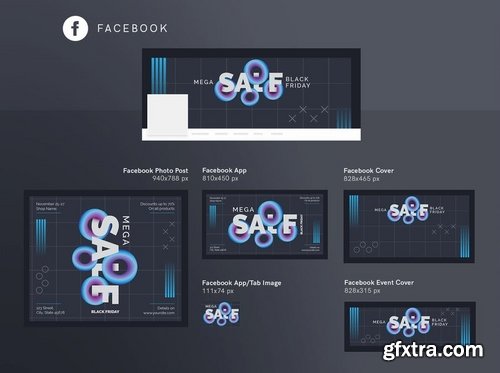 Black Friday Sale Banner Social Media Flyer and Poster Pack Template