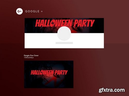 Halloween Party Banner Social Media Flyer and Poster Pack Template