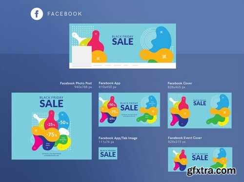 Black Friday Sale Banner Social Media Flyer and Poster Pack Template 2