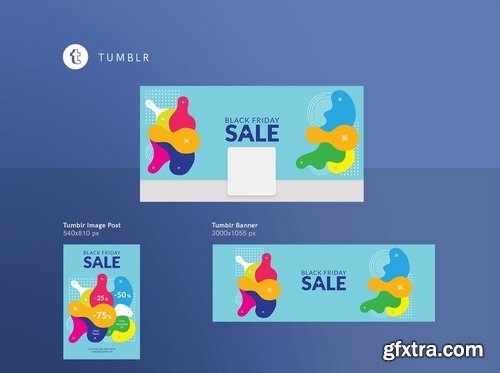 Black Friday Sale Banner Social Media Flyer and Poster Pack Template 2