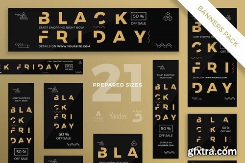 Black Friday Sale Sale Banner Social Flyer and Poster Media Pack Template