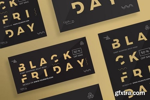 Black Friday Sale Sale Banner Social Flyer and Poster Media Pack Template