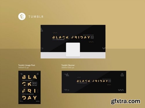 Black Friday Sale Sale Banner Social Flyer and Poster Media Pack Template