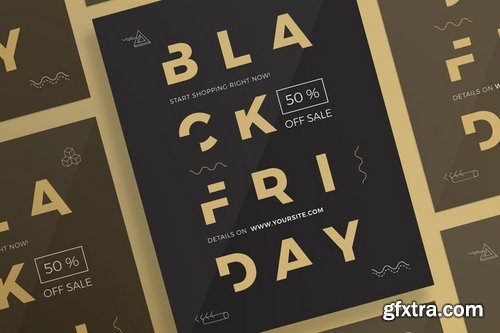 Black Friday Sale Sale Banner Social Flyer and Poster Media Pack Template