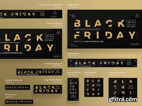 Black Friday Sale Sale Banner Social Flyer and Poster Media Pack Template