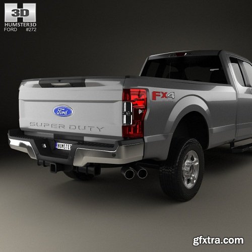 Ford F-250 Super Duty Super Cab XLT 2015 3D model