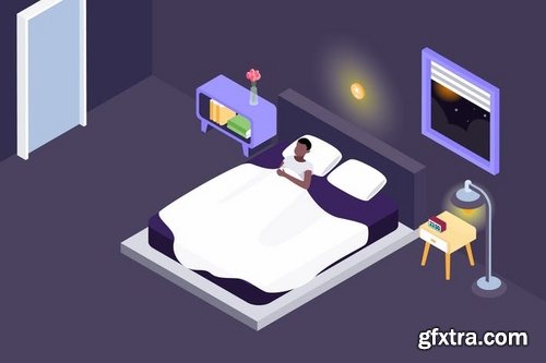 Smart Home Systems Isometric Illustration