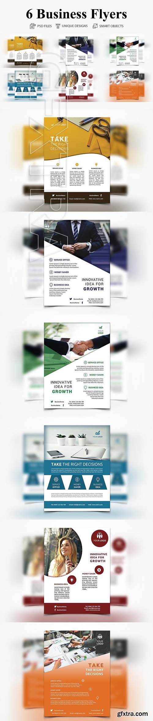 CreativeMarket - 6 Business Flyers 2873269