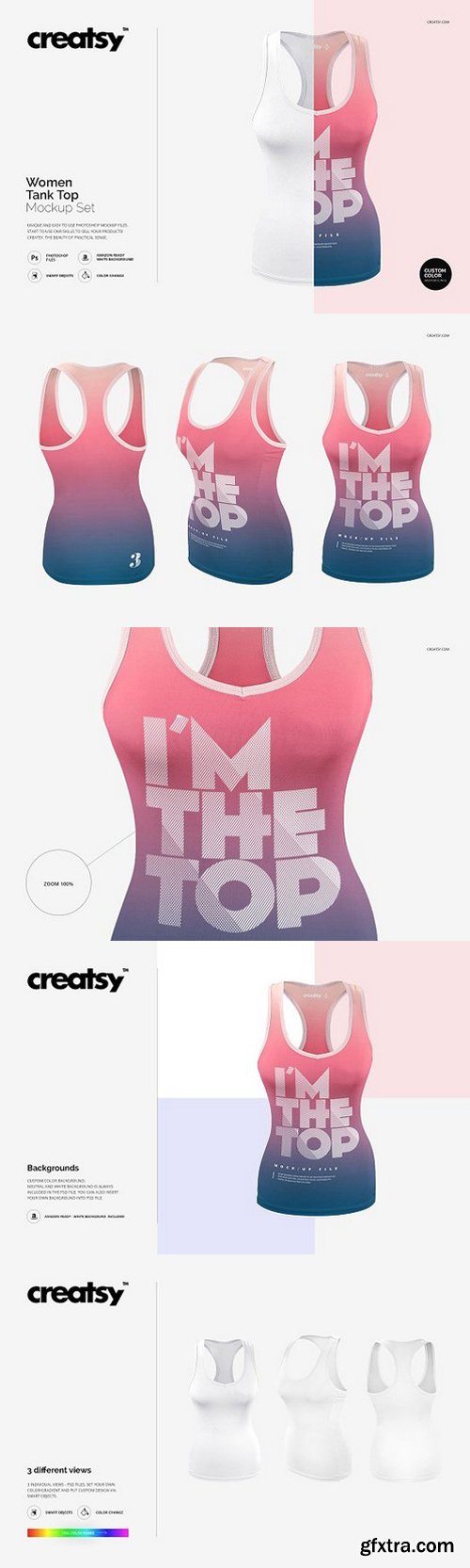 Download Cm Women Tank Top Mockup Set 1201414 Gfxtra PSD Mockup Templates