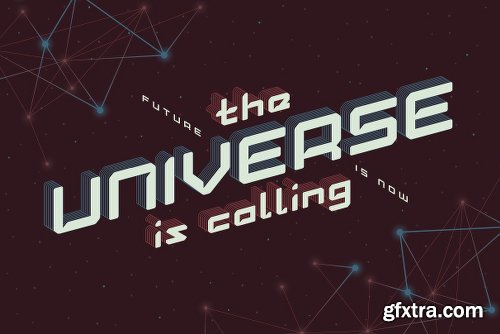 CreativeMarket Lost in space. Futuristic Typeface 2562651