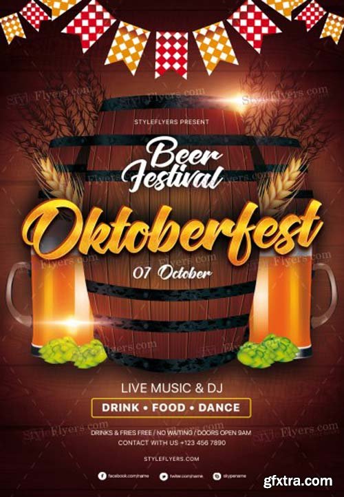 Oktoberfest V3 2018 PSD Flyer Template