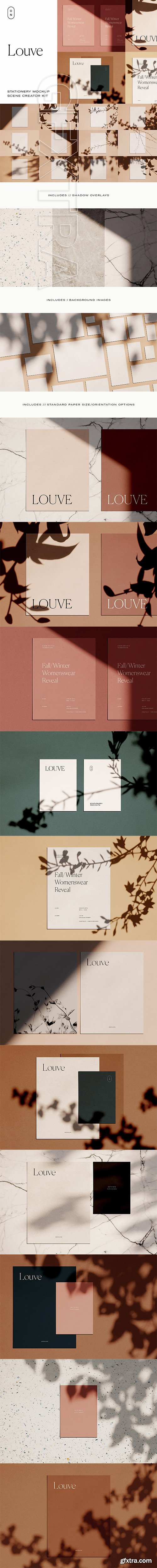 CreativeMarket - Louve – (Mockup Kit) Scene Creator 2845996