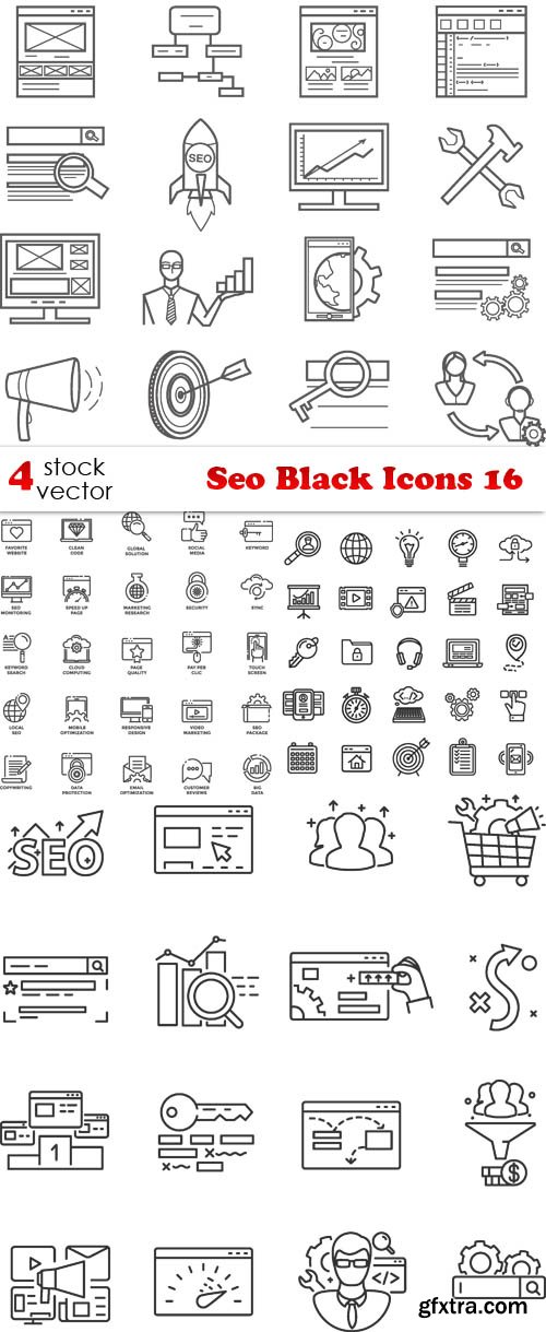 Vectors - Seo Black Icons 16