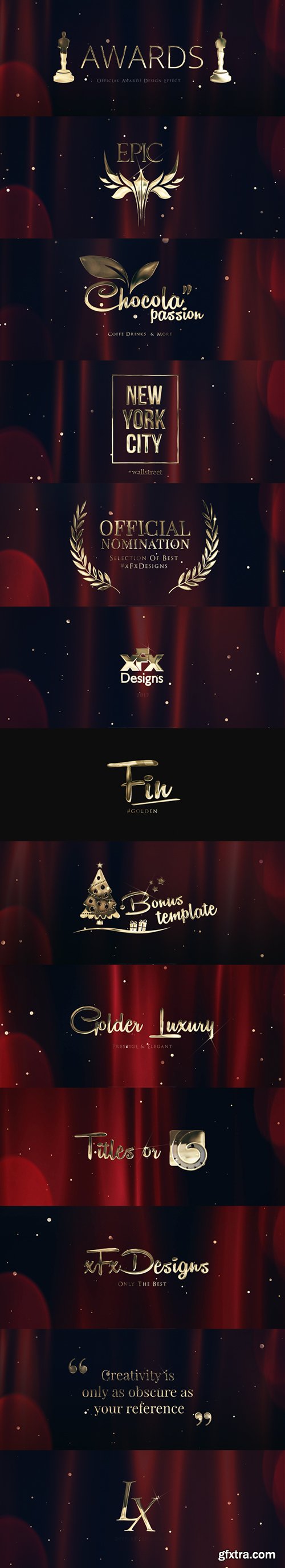 Videohive Golden Luxury Red Carpet Titles 18847519