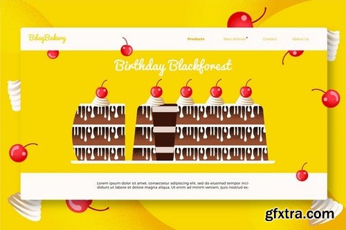 Birthday Cake - Banner & Landing Page