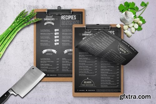 Minimal Elegant A4 & US Letter Single Page Menu