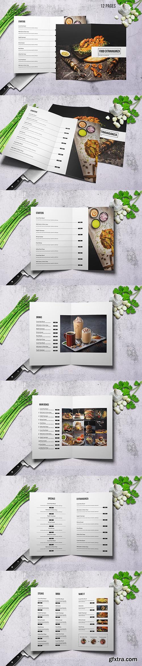 Minimal Modern A4 Bifold Menu Design