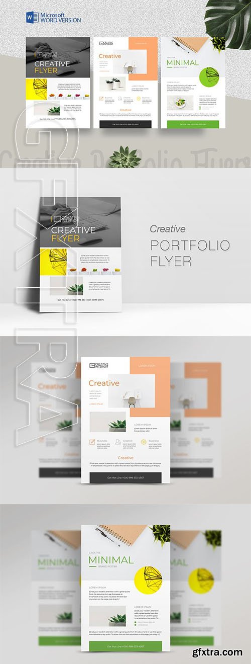 CreativeMarket - Minimal Creative Word Flyers 3 in 1 2798923