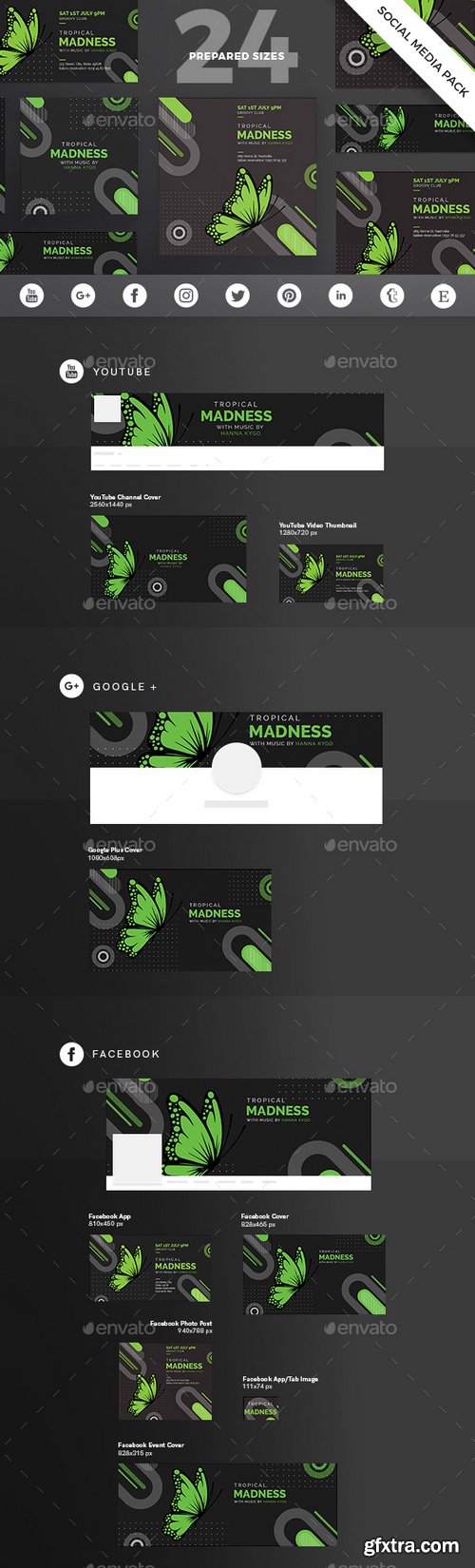 Graphicriver - Tropical Madness Social Media Pack 20714230