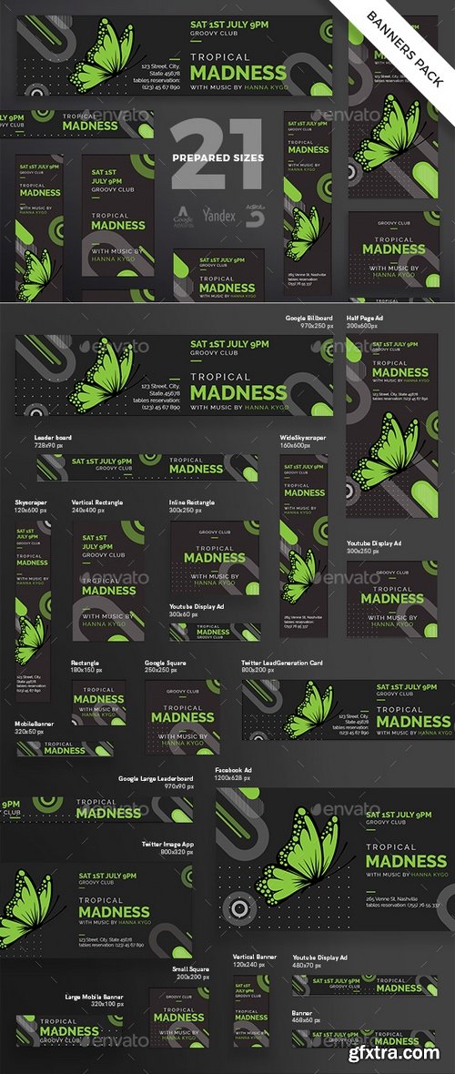 Graphicriver - Tropical Madness Banner Pack 1895590