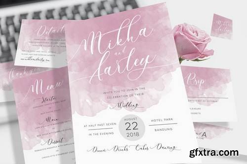 Pink Watercolor Invitation