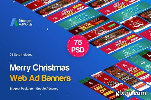 Merry Christmas Banners Ads - 75PSD [05 Set]