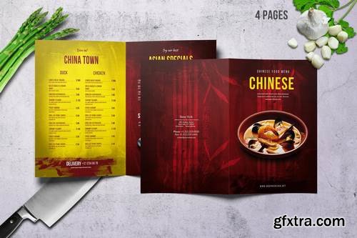 Chinese A4 & US Letter Food Menu