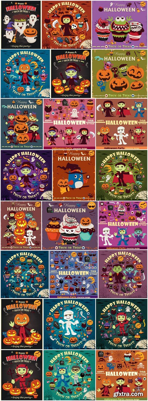 Halloween characters - 24xEPS