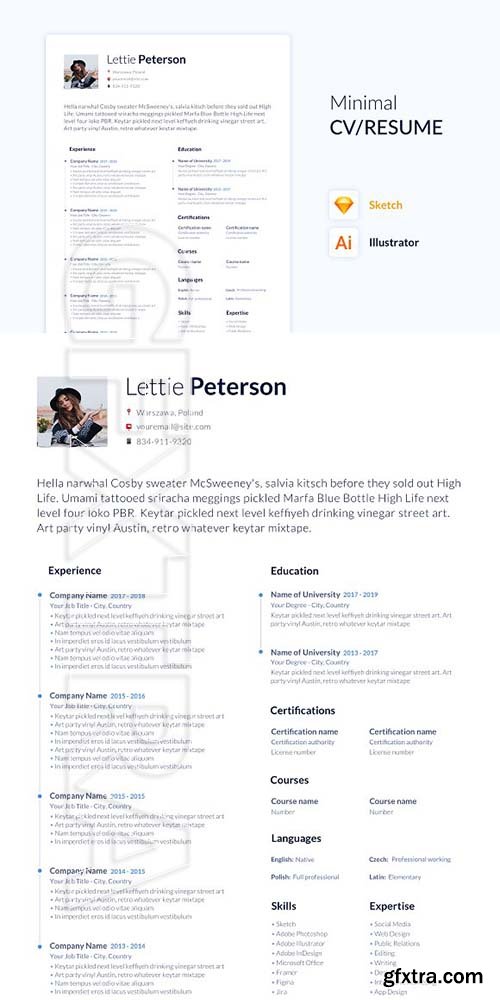 CreativeMarket - Minimal CV RESUME 2660171