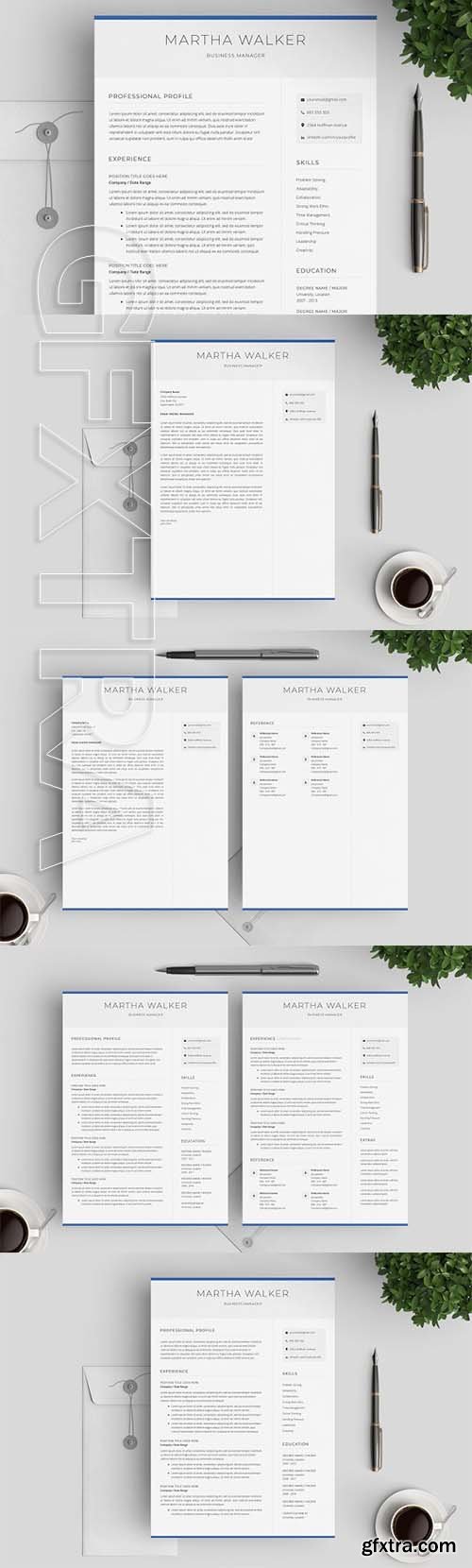 CreativeMarket - Resume & Cover Letter CV Template 2652289