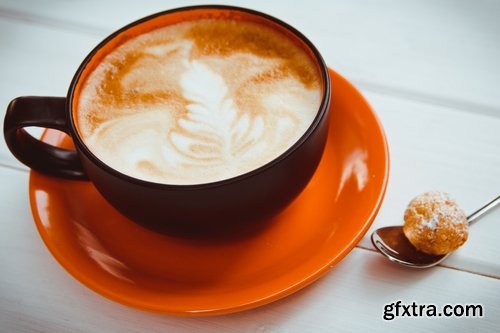 Cappuccino cup of American coffee foam 25 HQ Jpeg