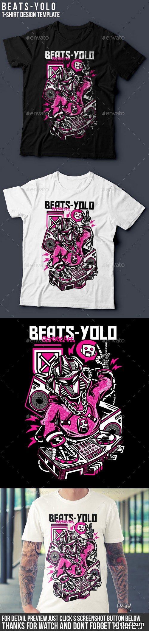 Graphicriver - Beats-Yolo T-Shirt Design 18074961