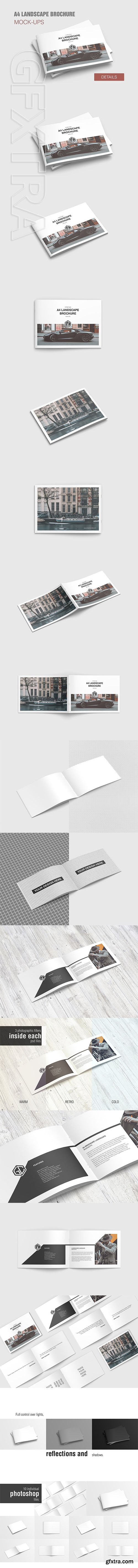 CreativeMarket - A4 Landscape Brochure Mockup 2802052