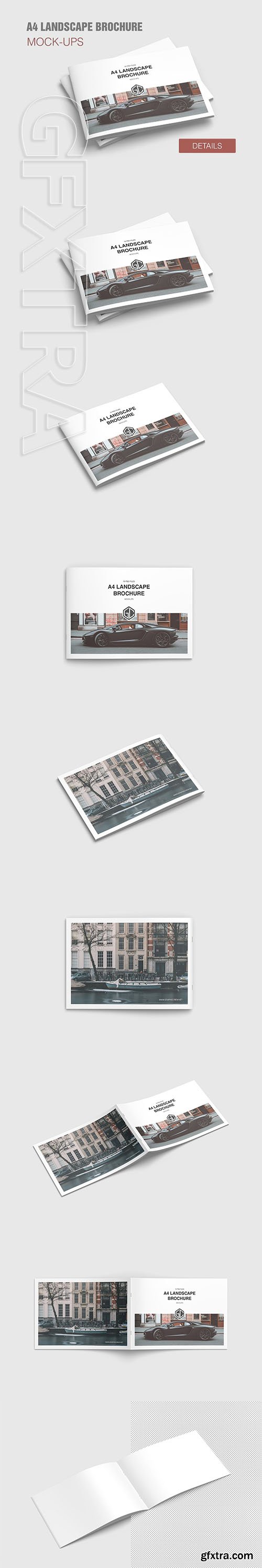 CreativeMarket - A4 Landscape Brochure Mockup 2802052