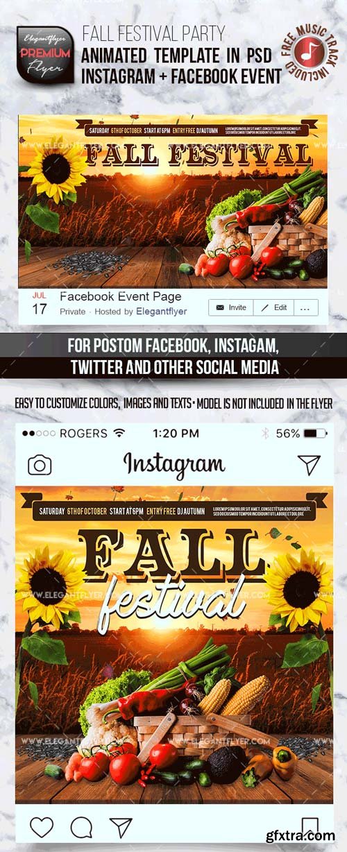 Animated Instagram V20 2018 + Facebook Flyer Template