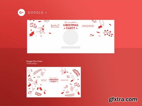 Christmas Party Banner Pack Social Media Templates