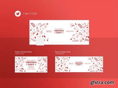 Christmas Party Banner Pack Social Media Templates