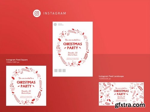 Christmas Party Banner Pack Social Media Templates