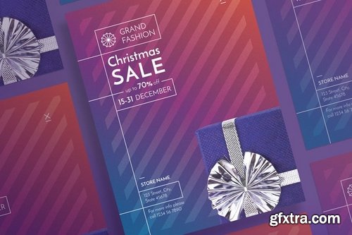 Christmas Sale Banner Pack Flyer and Poster Template