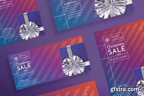 Christmas Sale Banner Pack Flyer and Poster Template