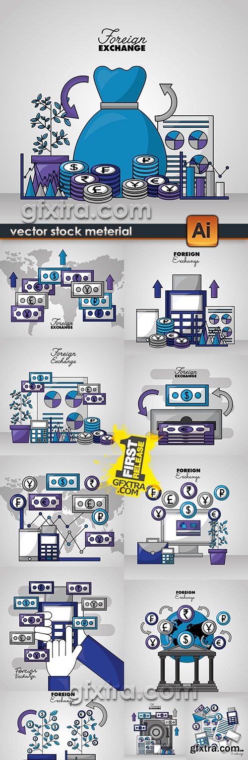 Business and finance currency exchange modern technologies