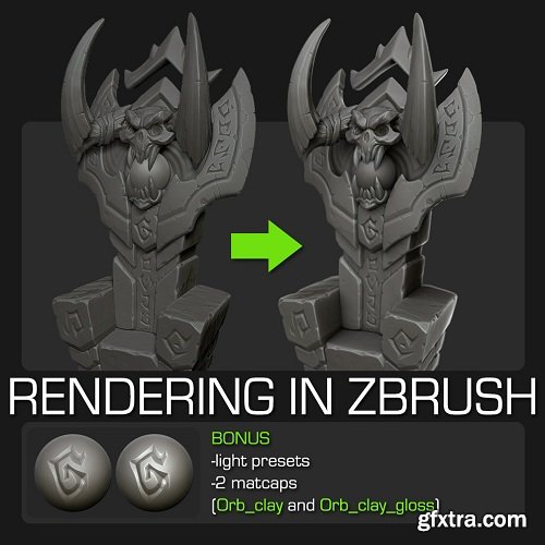 Gumroad – Rendering in zBrush + Bonus Matcap by Michael Vicente